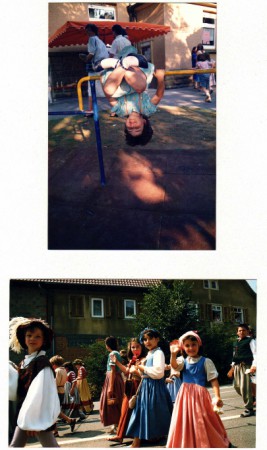 Julia kann auch "über Kopf" und nicht nur beim Peter-und-Paul-Fest